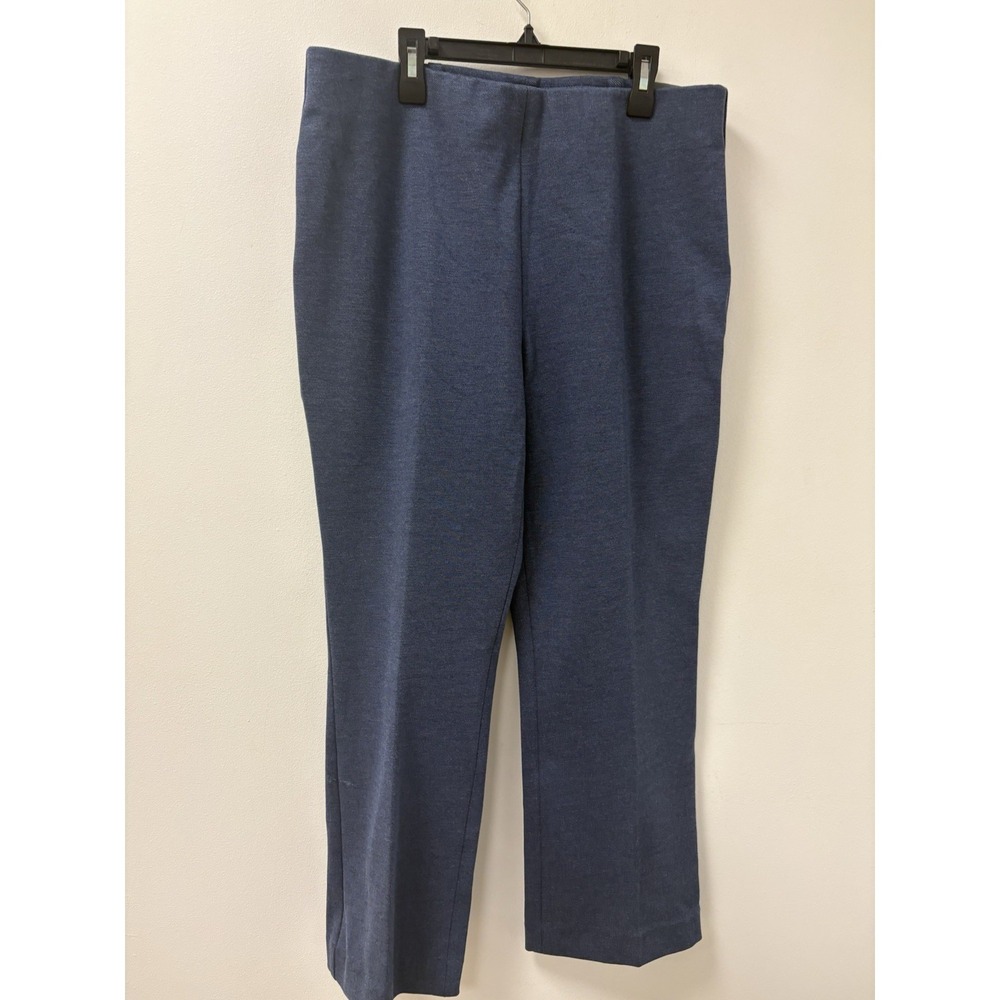 Talbots Pants Womens Size 12 Montauk Flare Ankle Leg Pull On Blue Casual NWT $89